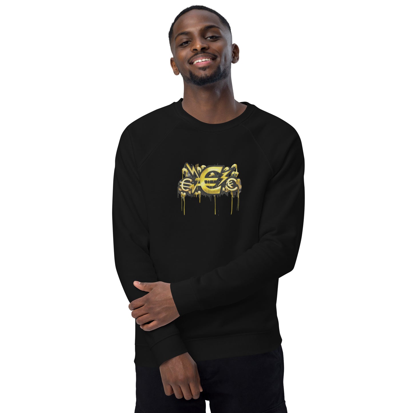 energy, Unisex organic raglan sweatshirt