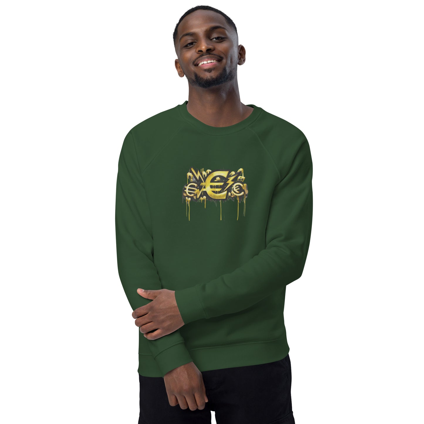 energy, Unisex organic raglan sweatshirt