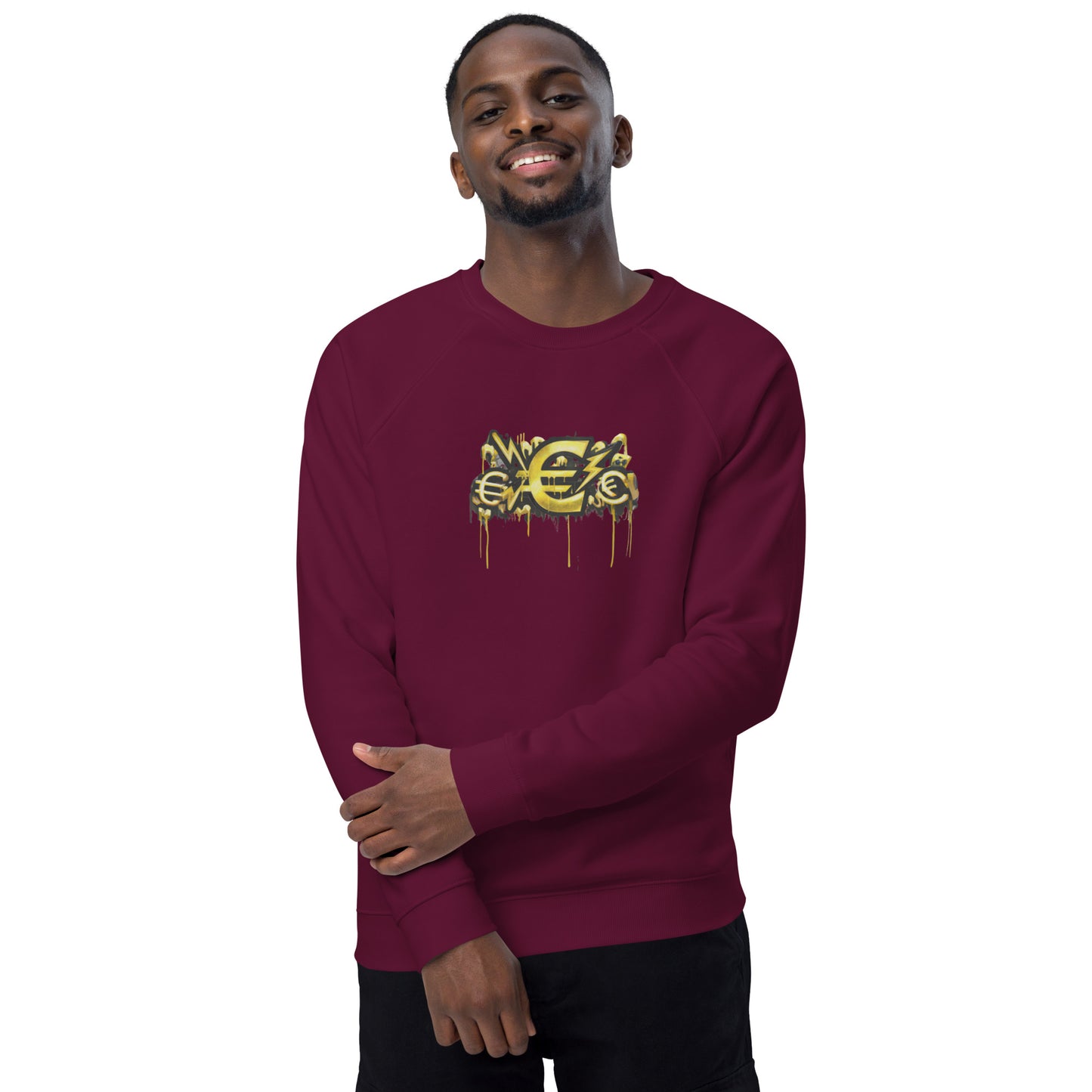 energy, Unisex organic raglan sweatshirt