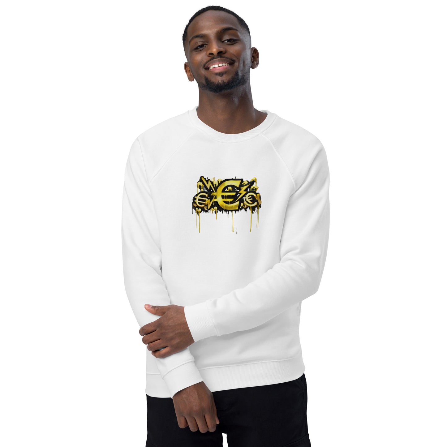 energy, Unisex organic raglan sweatshirt